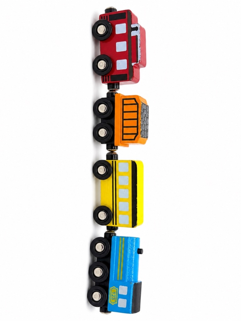 Melissa & Doug Wooden Magnetic Train Cars Lot of 4